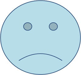 Blue Unhappy Face